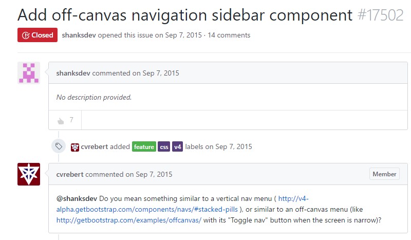  Add in off-canvas navigation sidebar component