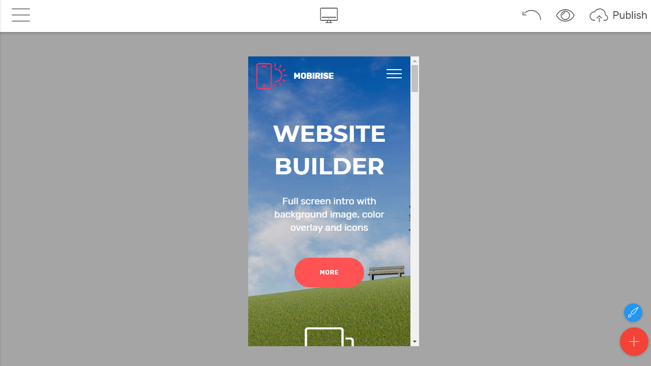 Mobile-Friendly Web Page Builder