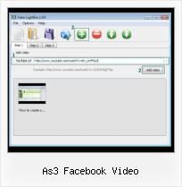 Adobe SWFobject as3 facebook video