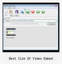 jQuery For Video best size of vimeo embed