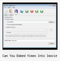 Adding Matcafe to Website can you embed vimeo into imovie