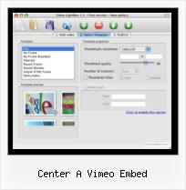 Javascript Video Scroller center a vimeo embed