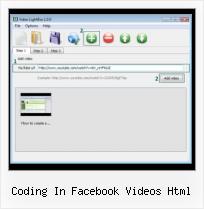 Javascript Video Applet coding in facebook videos html