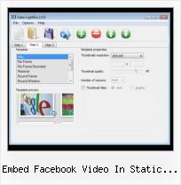 Embedded FLV HTML embed facebook video in static fbml
