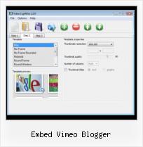 Embedded HTML Video Player embed vimeo blogger