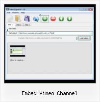 HTML5 Video Javascript embed vimeo channel