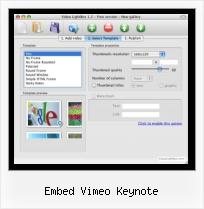 HTML Video Image embed vimeo keynote