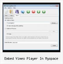 Jw Player SWFobject embed vimeo player in myspace