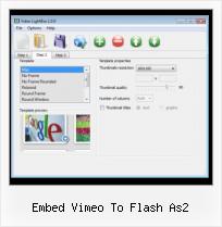 Dreamweaver SWFobject embed vimeo to flash as2