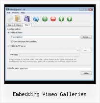 HTML Video Dreamweaver embedding vimeo galleries