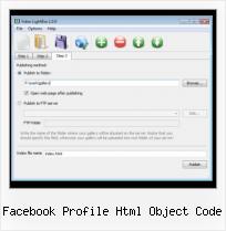 Video HTML How To facebook profile html object code