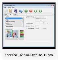 FLV Embed HTML facebook window behind flash