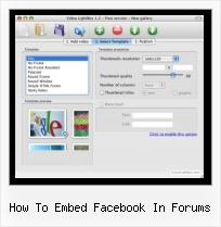 HTML Video Zone how to embed facebook in forums