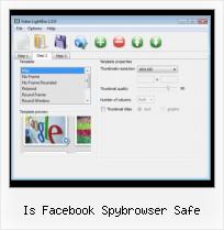 Video in Lightbox is facebook spybrowser safe