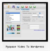 Insert Vimeo Into Facebook myspace video to wordpress