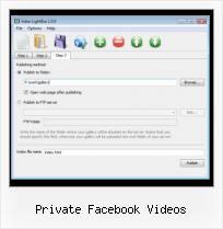 HTML Video Uploading private facebook videos