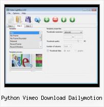 FLV to HTML python vimeo download dailymotion