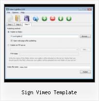 How to Add A Video to A Website sign vimeo template