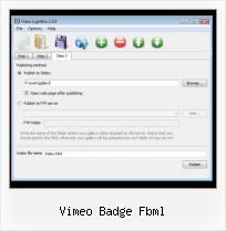Videos in Lightbox vimeo badge fbml
