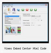 Thickbox Video Wordpress vimeo embed center html code