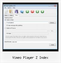 Embedding FLV Files in HTML vimeo player z index