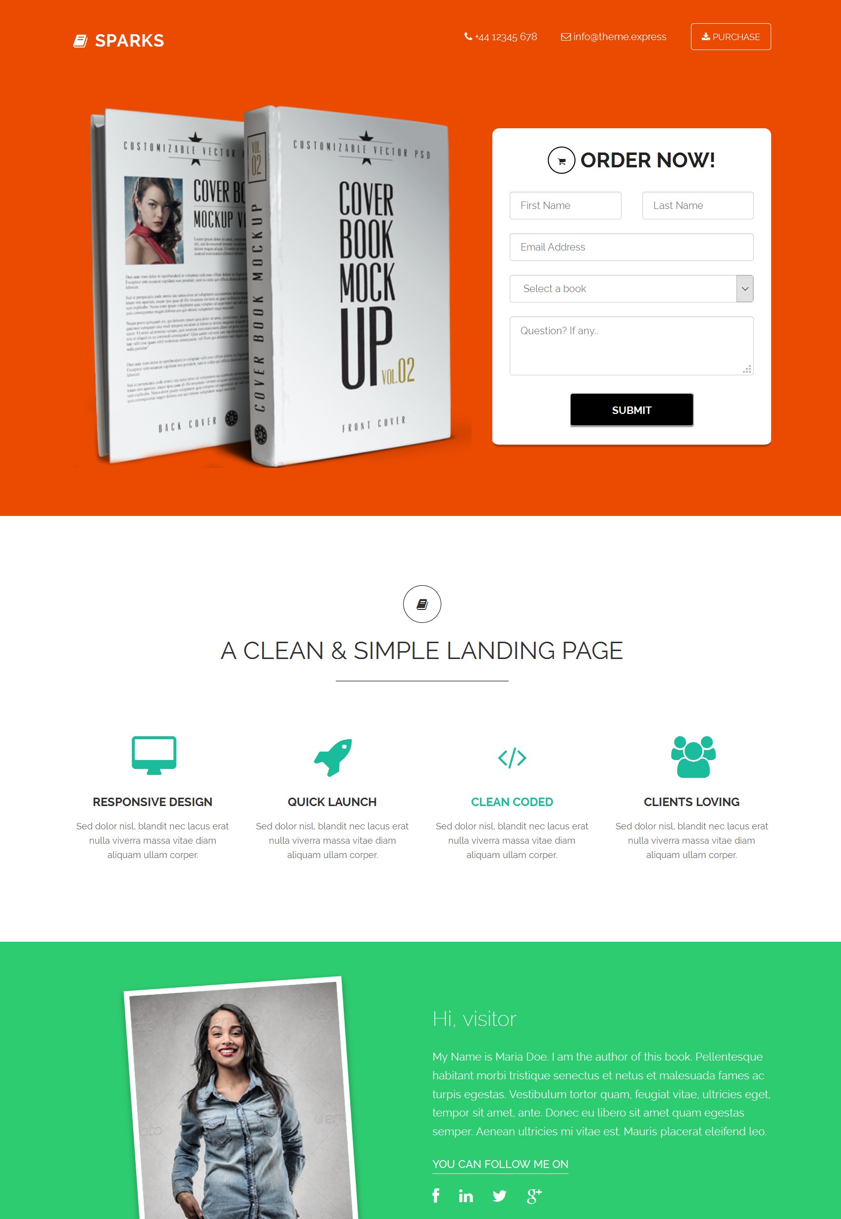 Responsive Bootstrap Landing Page Theme