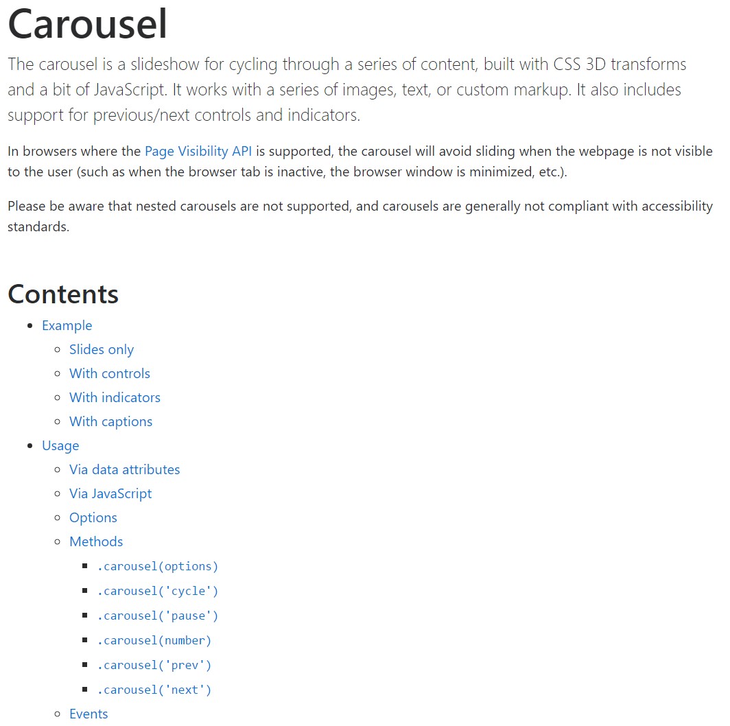 Bootstrap carousel  formal  records