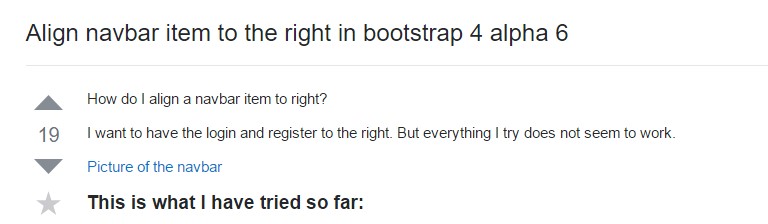 Align navbar item to the right  within Bootstrap 4 alpha 6