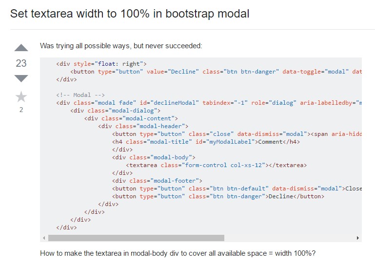 Create Textarea width to 100% in Bootstrap modal