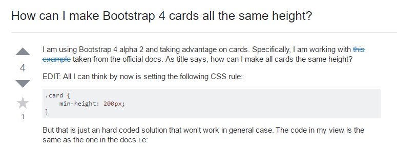 Insights on  just how can we form Bootstrap 4 cards  all the same tallness?