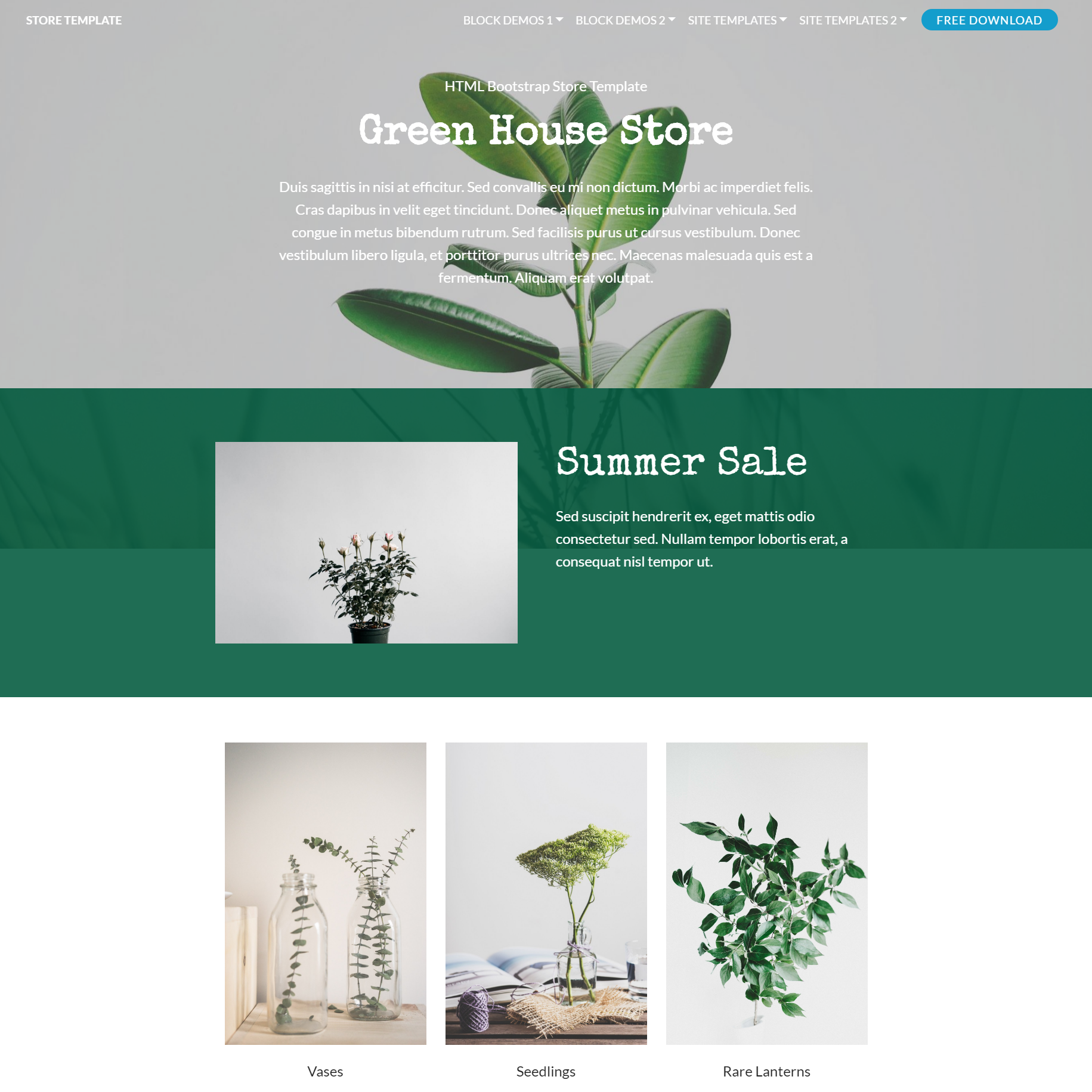 Free Download Bootstrap Store Templates