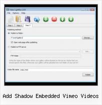 How to Embed FLV Code add shadow embedded vimeo videos