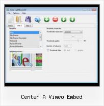 Embed FLV Frontpage center a vimeo embed