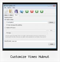 HTML SWF File customize vimeo hubnut