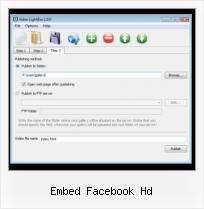 SWFobject Example Code embed facebook hd