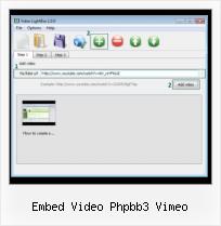 SWF File in HTML embed video phpbb3 vimeo