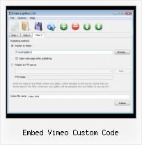 How to Embed FLV File embed vimeo custom code