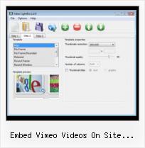 HTML Video Embed embed vimeo videos on site indexhibit