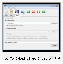 Adobe SWFobject how to embed vimeo indesign pdf