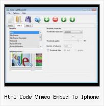 Adding Myspace Videos html code vimeo embed to iphone