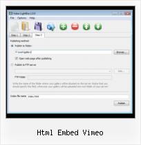 Upload Facebook Video Widescreen html embed vimeo