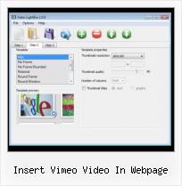 Adding Vimeo insert vimeo video in webpage