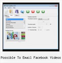 HTML Video Code Generator possible to email facebook videos