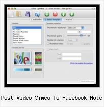 SWFobject Hide post video vimeo to facebook note