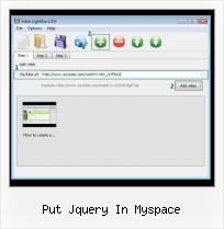 Css Lightbox Video put jquery in myspace