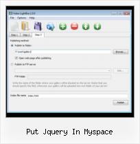 Embed Facebook Video into Website put jquery in myspace
