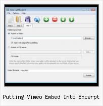 Yahoo Site Manager Embed Vimeo putting vimeo embed into excerpt